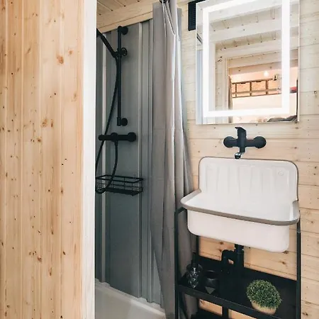 Idyllisches Tiny House Mit Sauna Löbau Exterior foto