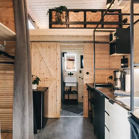 Idyllisches Tiny House Mit Sauna Löbau Exterior foto